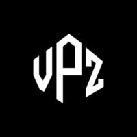 vpz letter logo-ontwerp met veelhoekvorm. vpz veelhoek en kubusvorm logo-ontwerp. vpz zeshoek vector logo sjabloon witte en zwarte kleuren. vpz-monogram, bedrijfs- en onroerendgoedlogo.