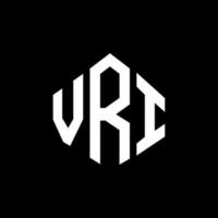 vri letter logo-ontwerp met veelhoekvorm. vri veelhoek en kubusvorm logo-ontwerp. vri zeshoek vector logo sjabloon witte en zwarte kleuren. vri-monogram, bedrijfs- en onroerendgoedlogo.