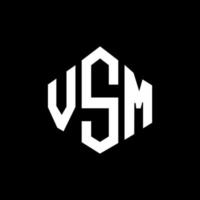 vsm letter logo-ontwerp met veelhoekvorm. vsm veelhoek en kubusvorm logo-ontwerp. vsm zeshoek vector logo sjabloon witte en zwarte kleuren. vsm-monogram, bedrijfs- en onroerendgoedlogo.