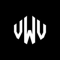 vwv letter logo-ontwerp met veelhoekvorm. vwv veelhoek en kubusvorm logo-ontwerp. vwv zeshoek vector logo sjabloon witte en zwarte kleuren. vwv-monogram, bedrijfs- en onroerendgoedlogo.