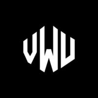 vwu letter logo-ontwerp met veelhoekvorm. vwu veelhoek en kubusvorm logo-ontwerp. vwu zeshoek vector logo sjabloon witte en zwarte kleuren. vwu-monogram, bedrijfs- en onroerendgoedlogo.