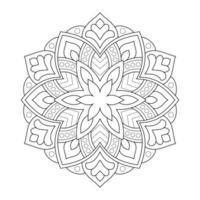 mandala-ontwerp met bloemenpatroon in Arabische etnische arabesk-stijl vector