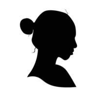 vrouwen silhouet op witte achtergrond vector