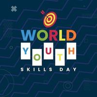 wereld jeugd vaardigheden dag illustratie vector