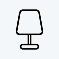 icoon tafellamp. geschikt voor huissymbool. lijn stijl. eenvoudig ontwerp bewerkbaar. ontwerp sjabloon vector. eenvoudige illustratie vector