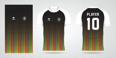 kleurrijke voetbal jersey sport ontwerpsjabloon vector