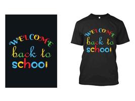 terug naar school t-shirtontwerp vector