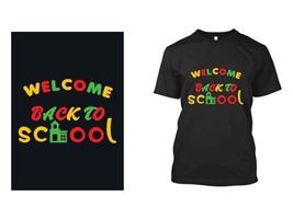 terug naar school t-shirt sjabloon vector