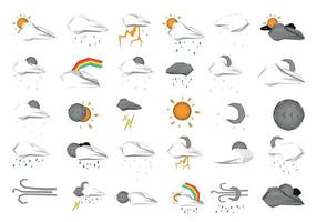 set weerillustraties vector