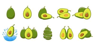 avocado-element ingesteld vector