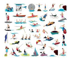 watersport illustraties vector