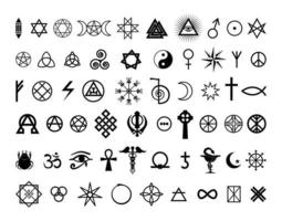 reeks esoterische en occulte symbolen vector