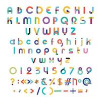 trendy helder lettertype vector