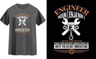 ingenieur t-shirt ontwerp vector