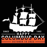 columbus t-shirt ontwerp vector