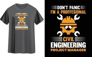 ingenieur t-shirt ontwerp vector