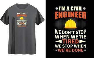 ingenieur t-shirt ontwerp vector