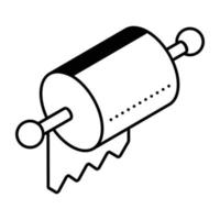 een tissue roll lijn icoon downloaden vector