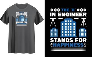 ingenieur t-shirt ontwerp vector