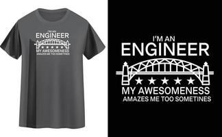 ingenieur t-shirt ontwerp vector