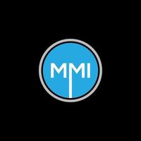 mmi brief logo ontwerp op zwarte achtergrond. mmi creatieve initialen brief logo concept. mmi-letterontwerp. vector