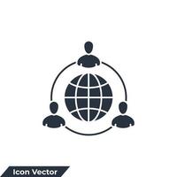 uitbesteden pictogram logo vectorillustratie. outsourcing symboolsjabloon voor grafische en webdesign collectie vector