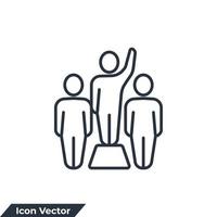 leiderschap pictogram logo vectorillustratie. succes man symbool sjabloon voor grafische en webdesign collectie vector