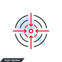 doel pictogram logo vectorillustratie. doelsymboolsjabloon voor grafische en webdesigncollectie vector