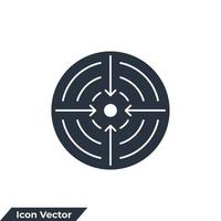 doel pictogram logo vectorillustratie. doelsymboolsjabloon voor grafische en webdesigncollectie vector