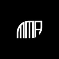 mma brief logo ontwerp op zwarte achtergrond. mma creatieve initialen brief logo concept. mma brief ontwerp. vector