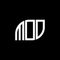 moo brief logo ontwerp op zwarte achtergrond. moo creatieve initialen brief logo concept. moo brief ontwerp. vector