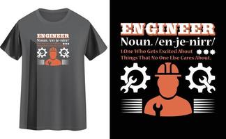 ingenieur t-shirt ontwerp vector