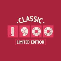 klassieke 1900 limited edition. 1900 vintage retro verjaardag vector