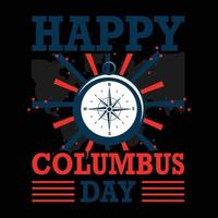 columbus dag t-shirt ontwerp vector