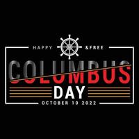 columbus t-shirt ontwerp vector