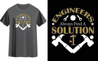 ingenieur t-shirt ontwerp vector