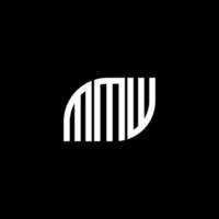 mmw brief logo ontwerp op zwarte achtergrond. mmw creatieve initialen brief logo concept. mmw brief ontwerp. vector