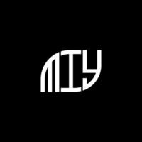 miy brief logo ontwerp op zwarte achtergrond. miy creatieve initialen brief logo concept. mijn letterontwerp. vector