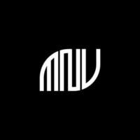 mv brief logo ontwerp op zwarte achtergrond. mnv creatieve initialen brief logo concept. mnv brief ontwerp. vector