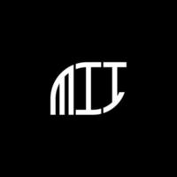 mii brief logo ontwerp op zwarte achtergrond. mii creatieve initialen brief logo concept. mii-letterontwerp. vector