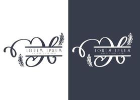 letter k minimalistische bloemen logo ontwerpsjabloon vector