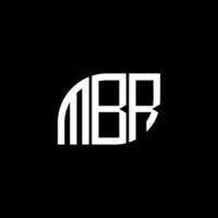 mbr brief logo ontwerp op zwarte achtergrond. mbr creatieve initialen brief logo concept. mbr brief ontwerp. vector