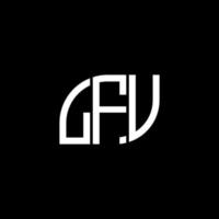 LFv brief logo ontwerp op zwarte achtergrond. lfv creatieve initialen brief logo concept. lfv brief ontwerp. vector