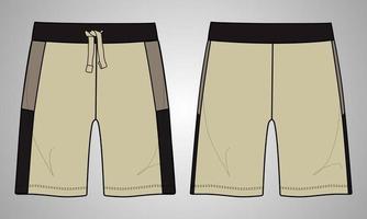 jongens sweat shorts broek vlakke stijl vector illustratie sjabloon