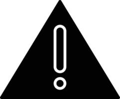 waarschuwingsbord glyph icon vector