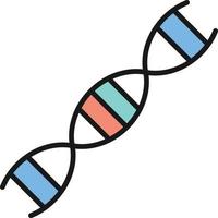 dna lijn gevuld vector