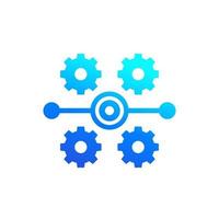 procespictogram stroomlijnen op wit vector