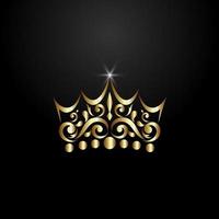 luxe kroon logo. modern luxe logo. koninklijke logo vectorillustratie. logo sjabloon. vector