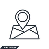 navigatie pictogram logo vectorillustratie. kaart locatie symbool sjabloon voor grafische en webdesign collectie vector