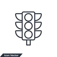 verkeerslicht pictogram logo vectorillustratie. stoplichtsymboolsjabloon voor grafische en webdesigncollectie vector